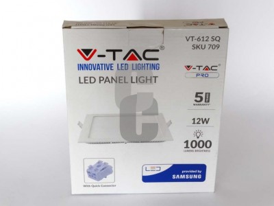 Панел LED - 12W - Квадрат -V-TAC-